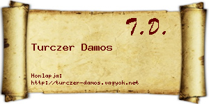 Turczer Damos névjegykártya